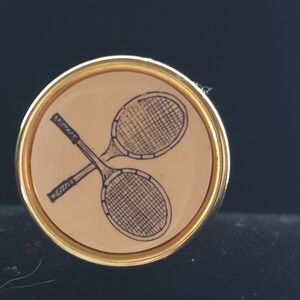 Arrow Gold Tennis Racket Emblem